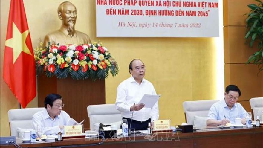 Meetings look into strategy on building, perfecting rule-of-law socialist State